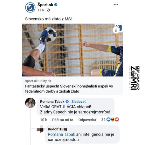 nie je samozrejmost