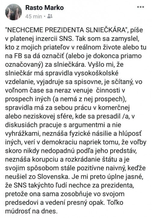 Analyza slnieckara