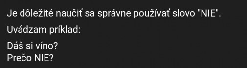 Ako pouzivat slovko NIE